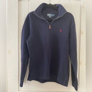 Men’s Ralph Lauren Polo Navy Quarter Zip Pullover Sweater Size  S  Cotton